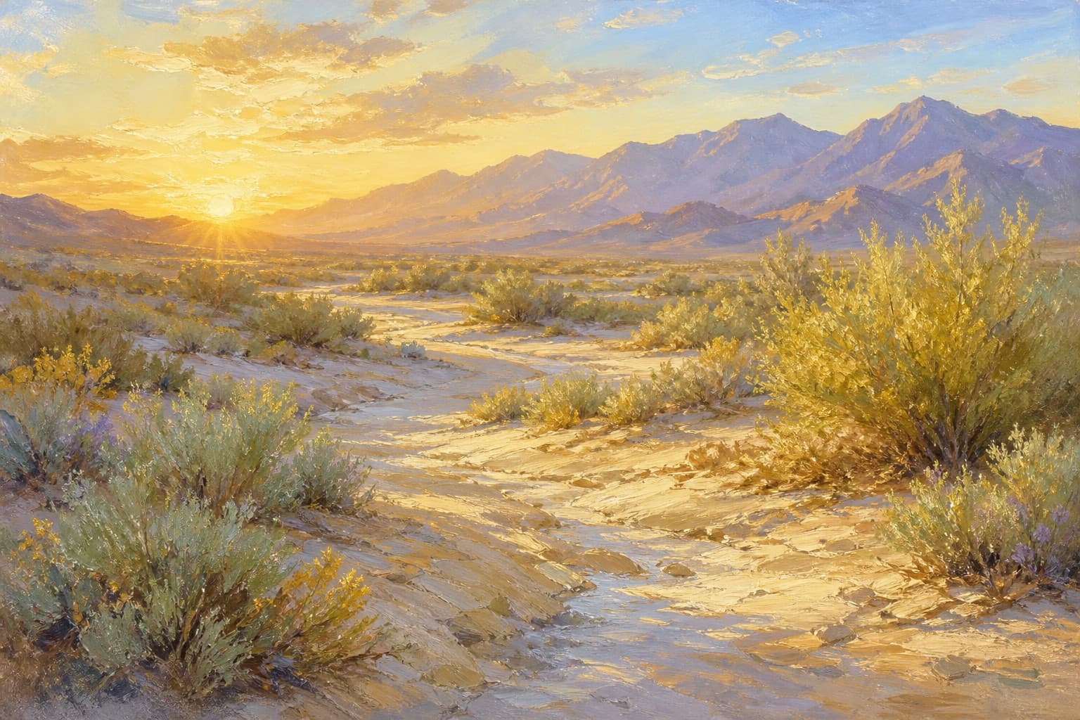 Morning Light on the Arroyo landscape painting